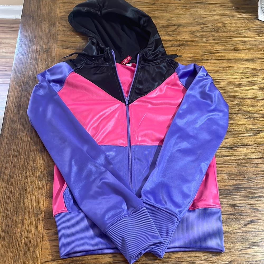 DIVIDED Retro color block hood jacket